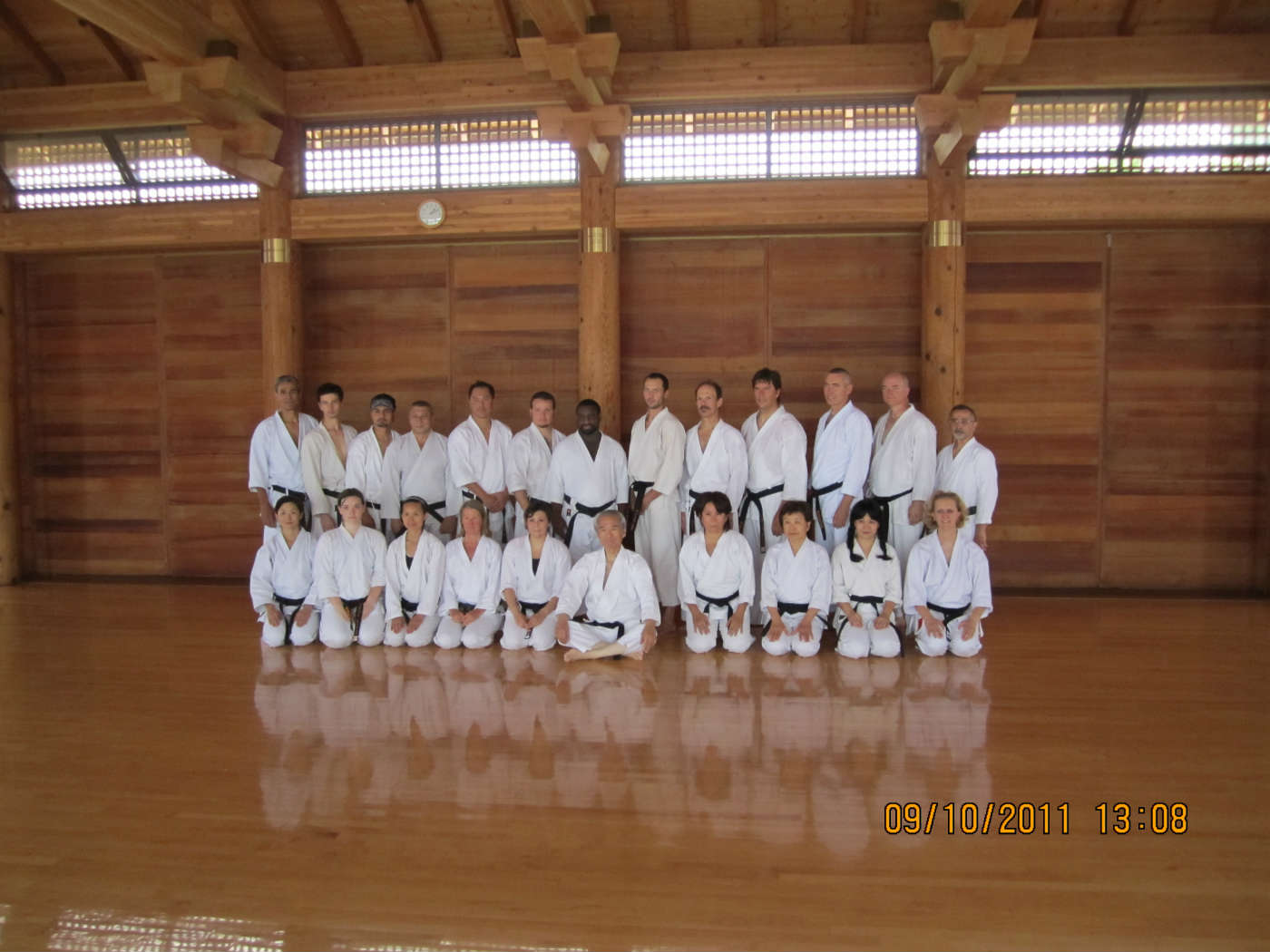 Shodan practice as Shotokan Ohshima Dojo 2011 – Lake Forest Shotokan